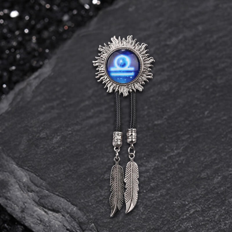 12 Constellations Sun Alloy Bolo Tie