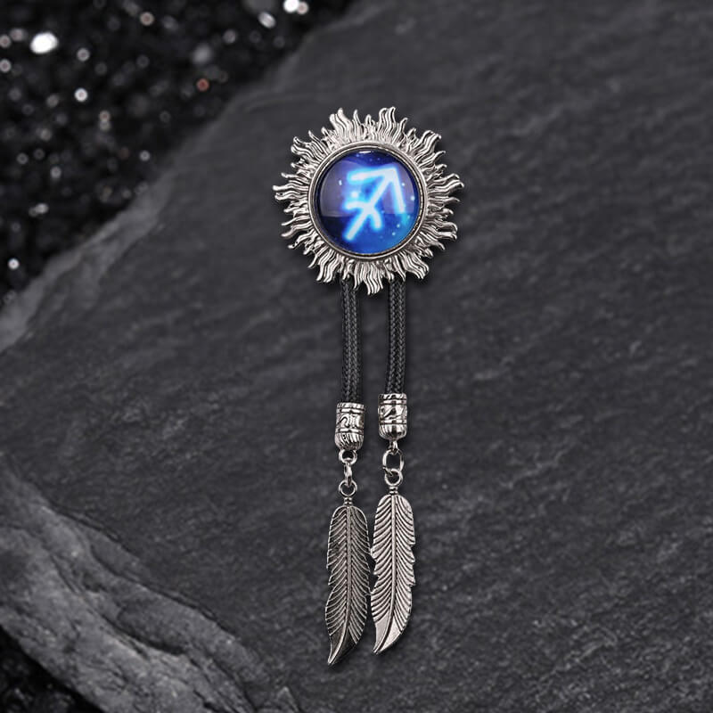 12 Constellations Sun Alloy Bolo Tie