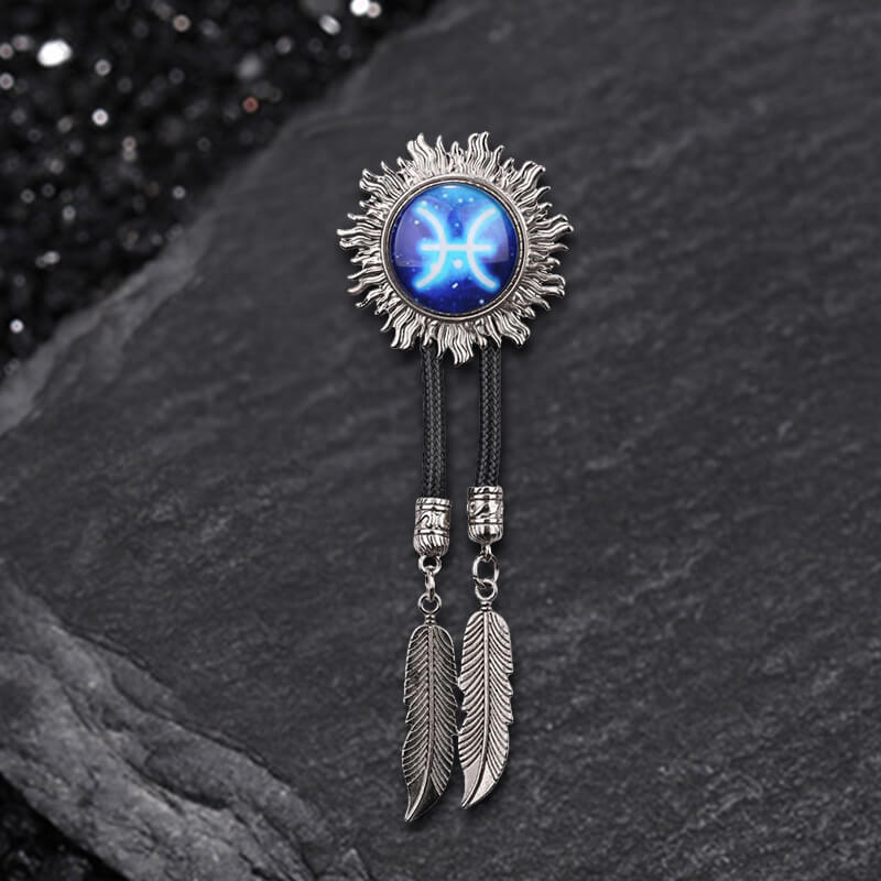 12 Constellations Sun Alloy Bolo Tie