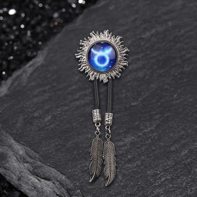 12 Constellations Sun Alloy Bolo Tie