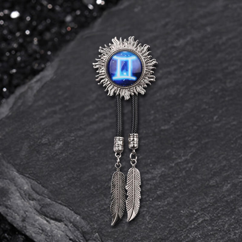 12 Constellations Sun Alloy Bolo Tie