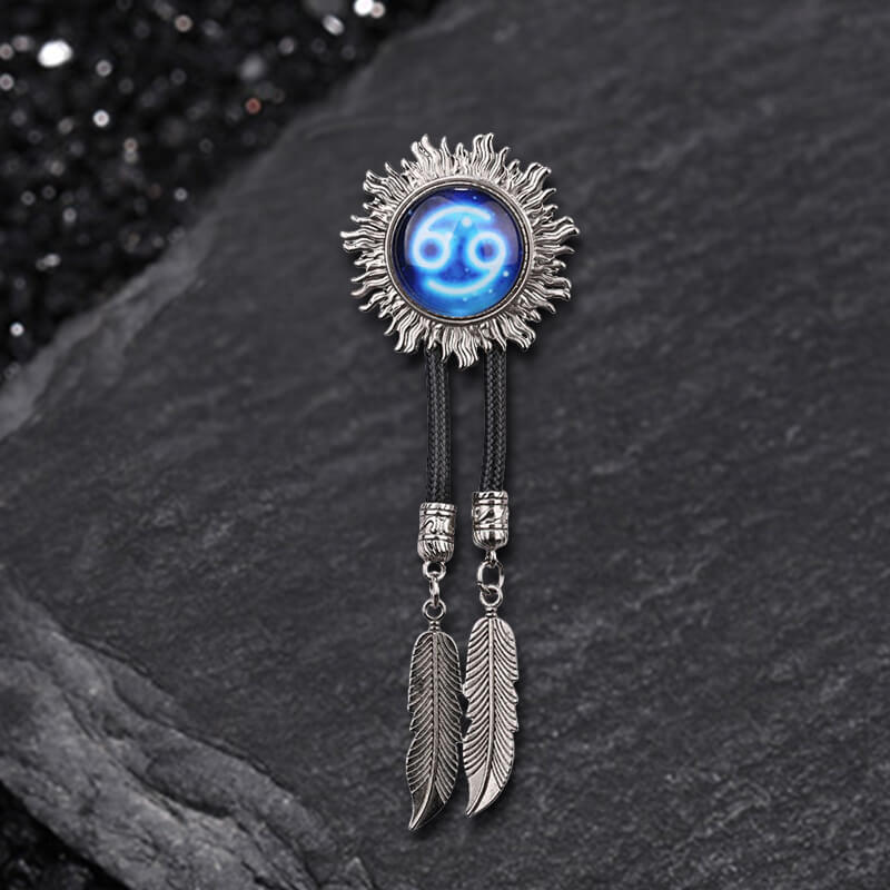 12 Constellations Sun Alloy Bolo Tie