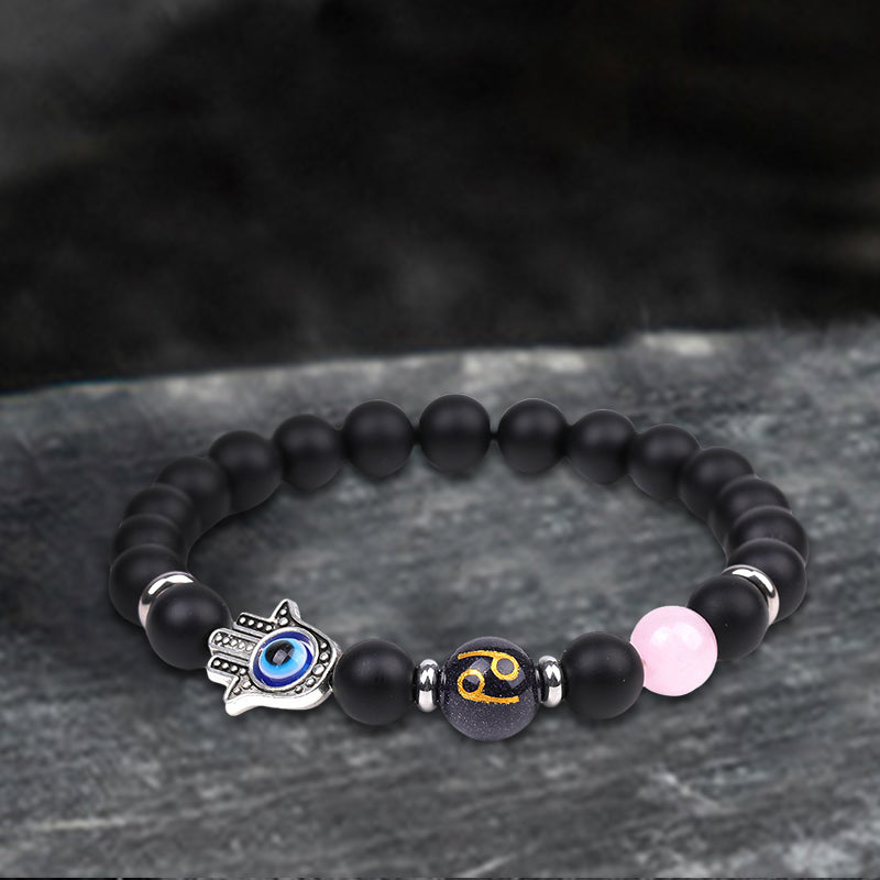 12 Constellations Zodiac Lucky Natural Stone Bracelet