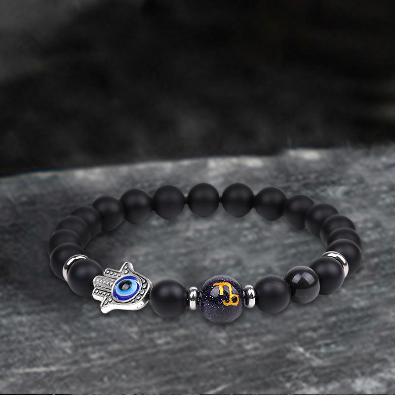 12 Constellations Zodiac Lucky Natural Stone Bracelet