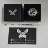 12 Sternbilder Sternzeichen Sterling Silber Totenkopf Ring