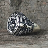 12 Sternbilder Sternzeichen Sterling Silber Totenkopf Ring