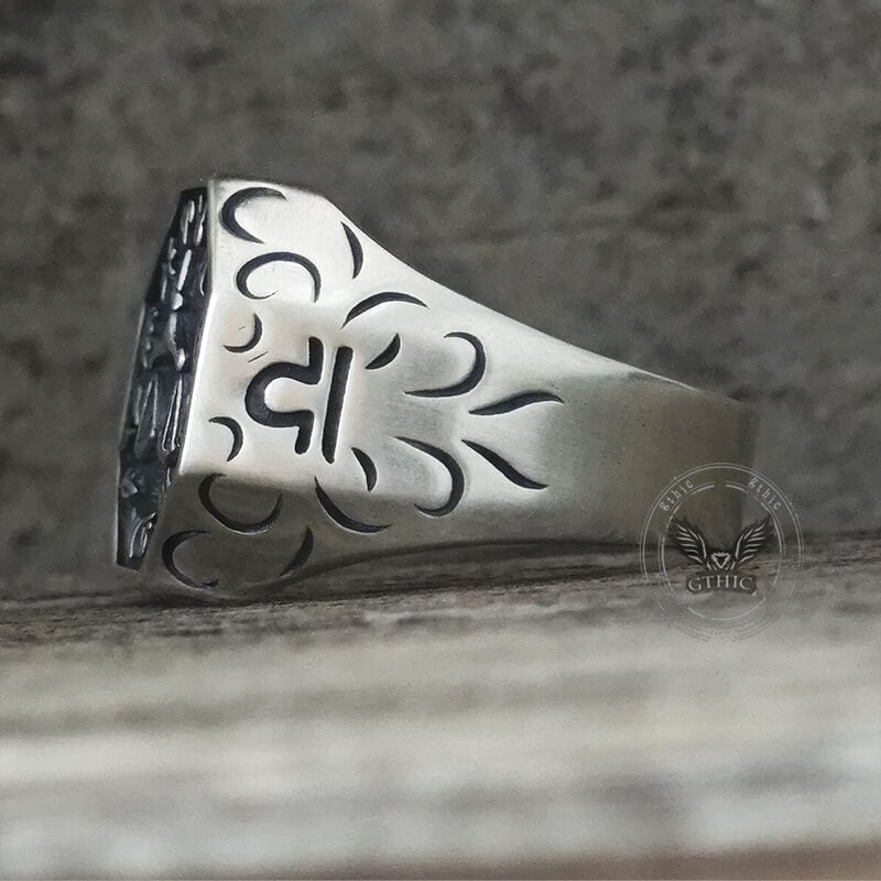 Bague tête de mort en argent sterling signe du zodiaque 12 constellations