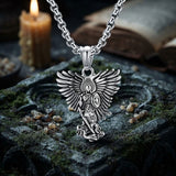Vintage Archangel Saint Michael Stainless Steel Pendant