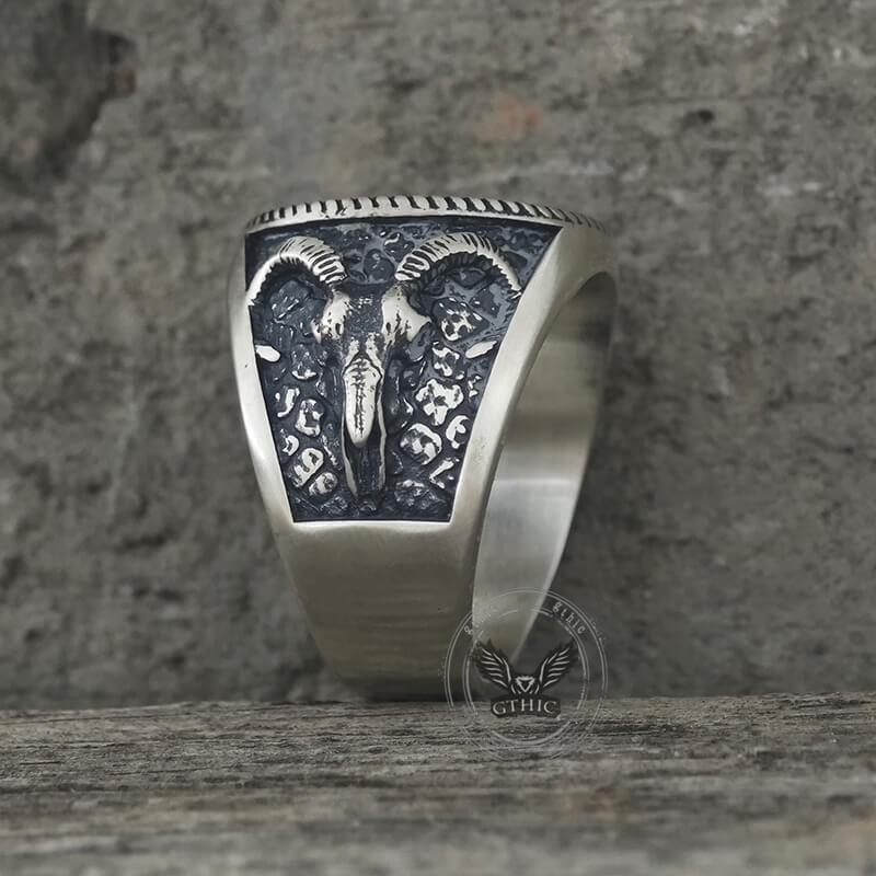 1936 Wild Man Sterling Silver Hobo Nickel Ring