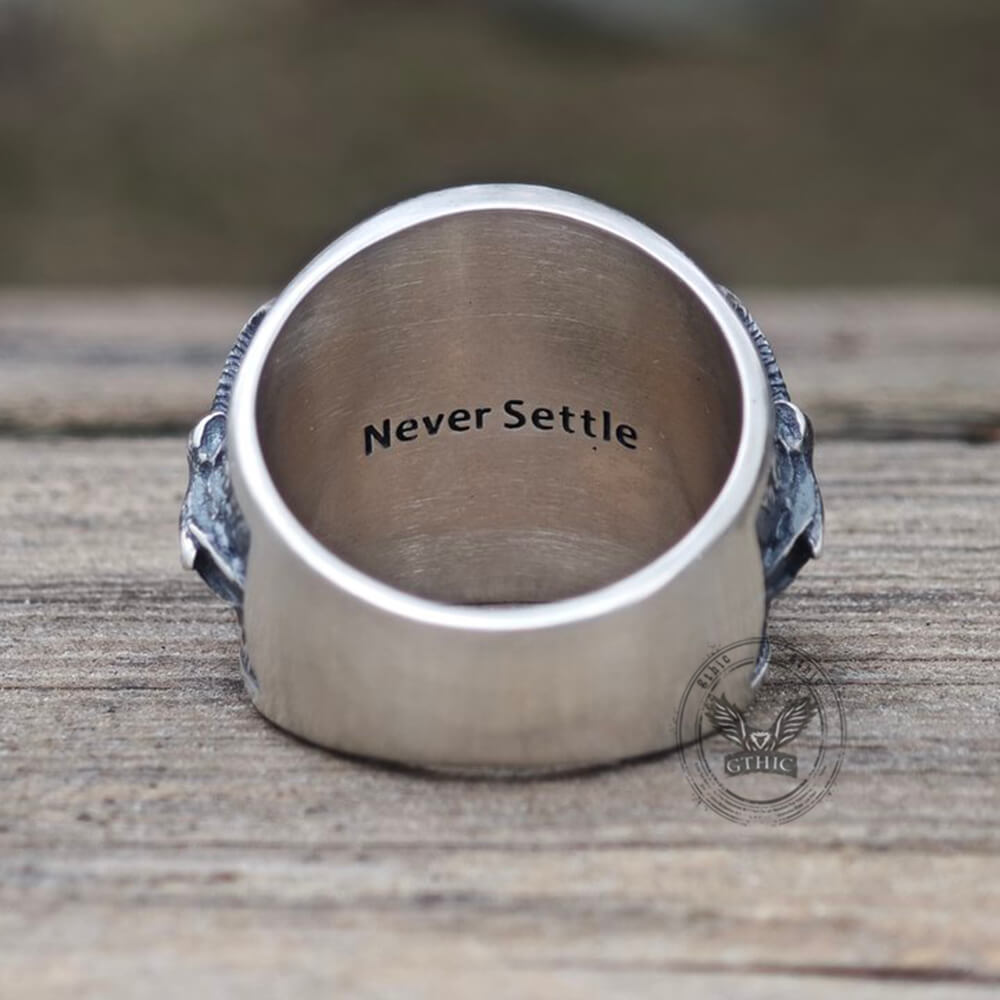 1936 Wild Man Sterling Silver Hobo Nickel Ring