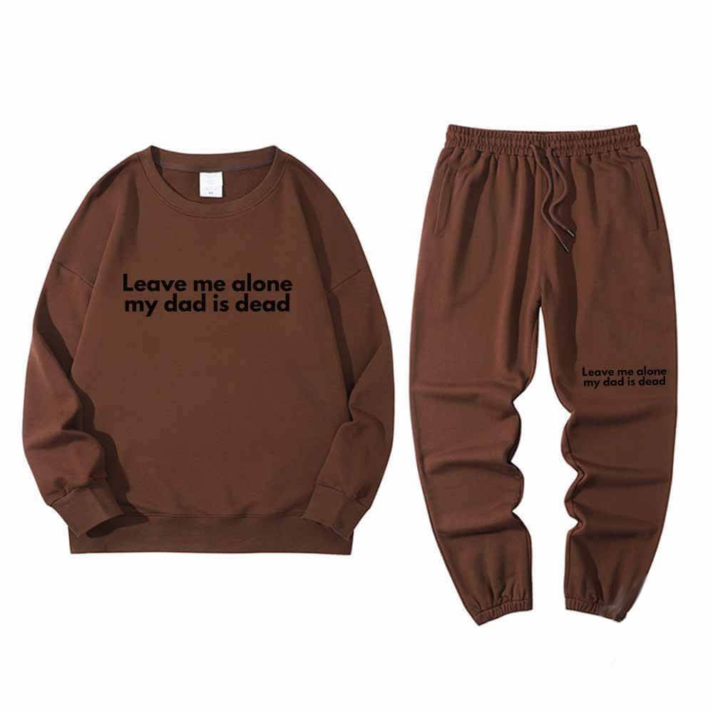 Multicolor Leave Me Alone Sweatshirt Pants Set