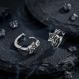 Punk Pentagram Stainless Stee Hoop Earrings | Gthic.com