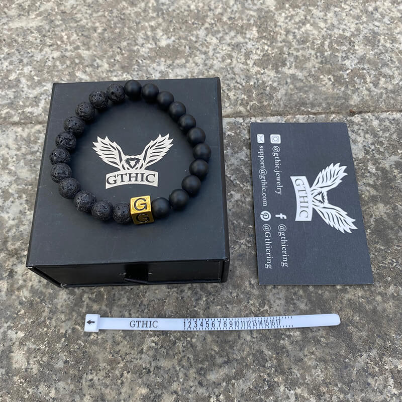 26 English Alphabet Stainless Steel Beads Bracelet