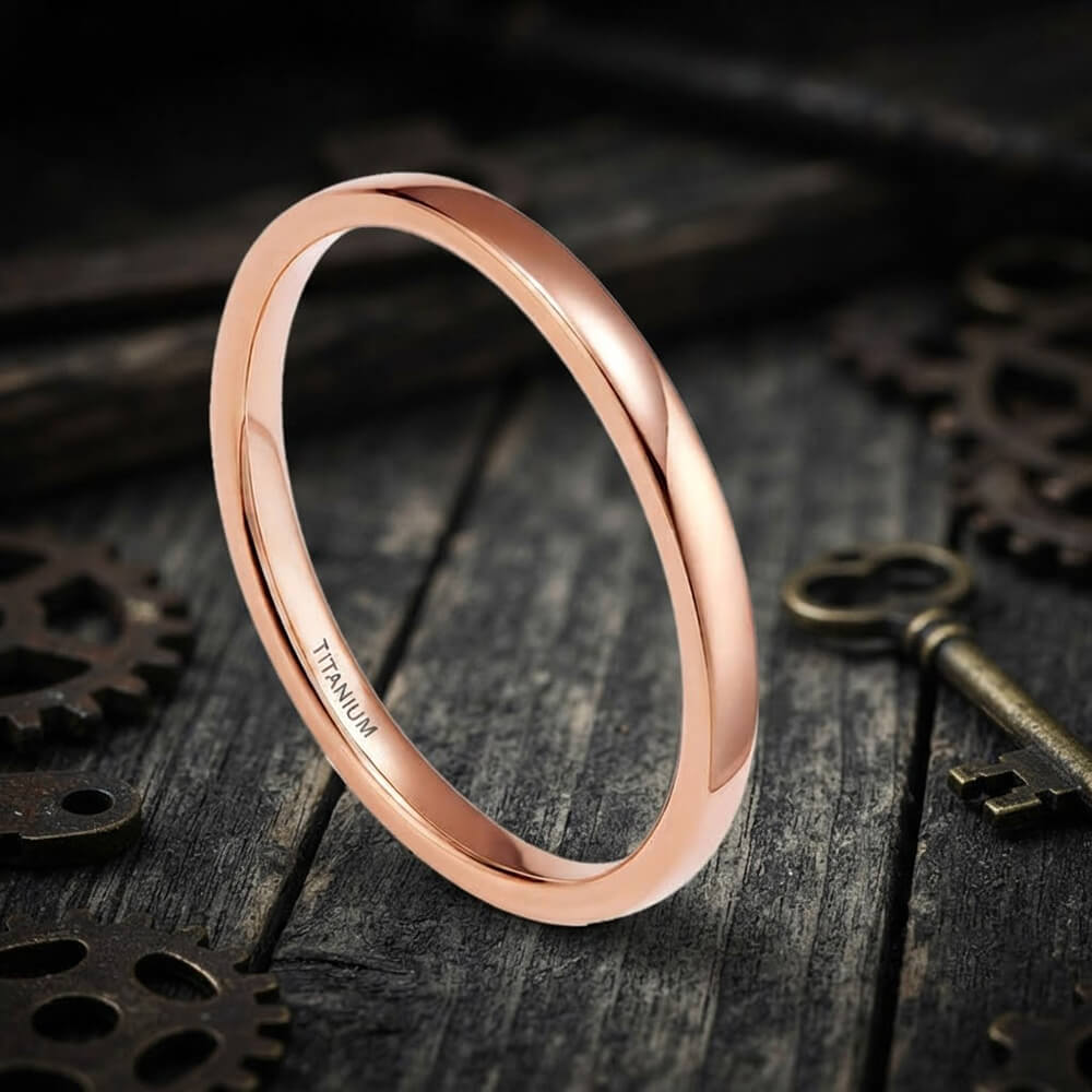 2mm Minimalism Titanium Band Ring