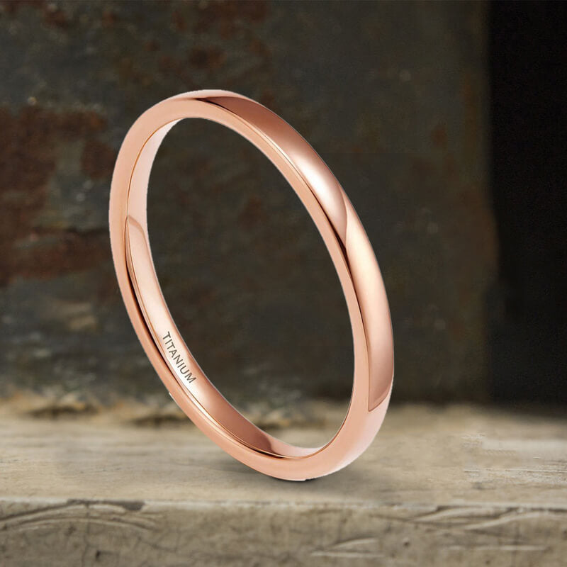 2mm Minimalism Titanium Band Ring | Gthic.com