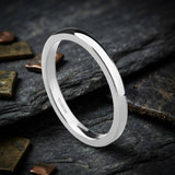 2mm Minimalism Titanium Band Ring