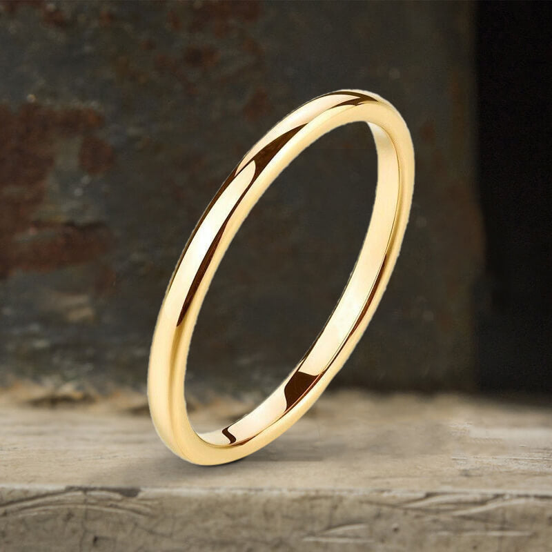 2mm Minimalism Titanium Band Ring | Gthic.com