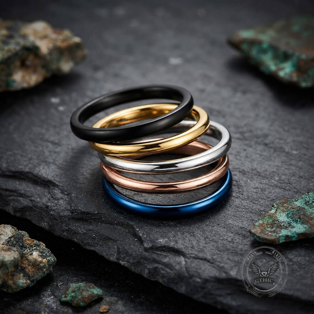 2mm Minimalism Titanium Band Ring
