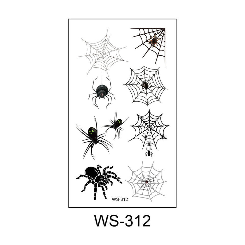 3D Scary Spider Halloween Temporary Tattoo Stickers
