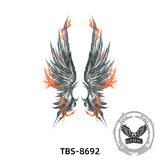 4 Pcs Dragon Wings Cross Temporary Tattoo Stickers