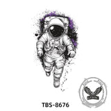 4 Pcs Wandering Astronaut Temporary Tattoo Stickers