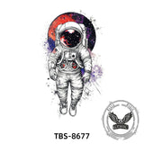 4 Pcs Wandering Astronaut Temporary Tattoo Stickers