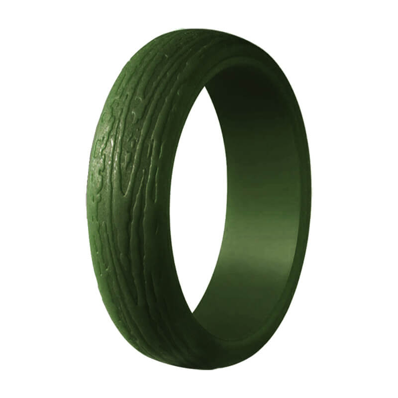 Juego de anillos de compromiso de silicona de 5,7 mm de ancho