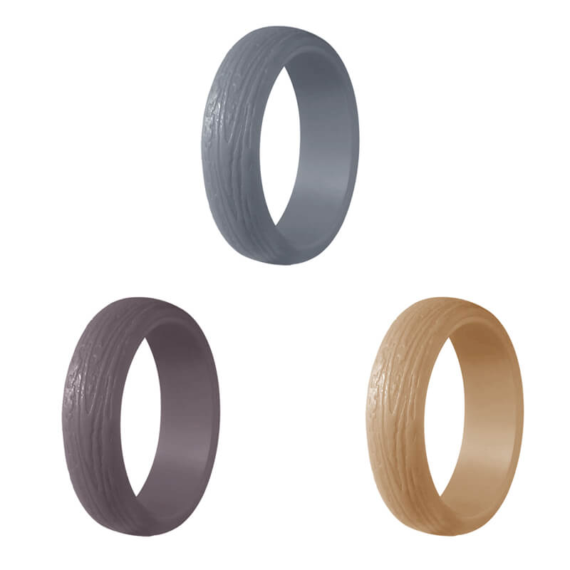 5.7 mm Width Engagement Silicone Ring Set | Gthic.com