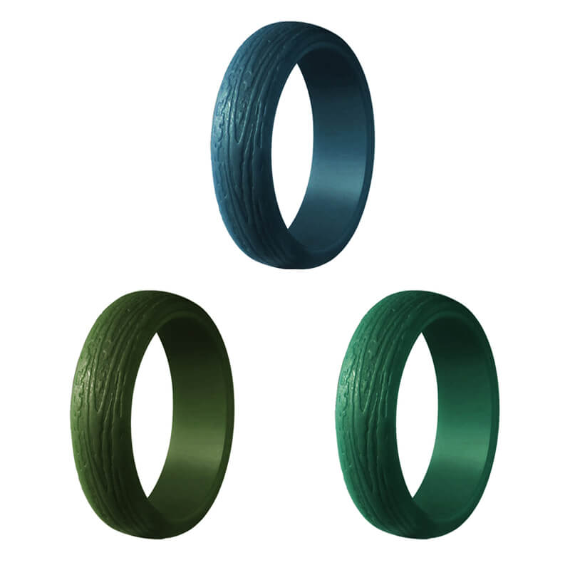 5.7 mm Width Engagement Silicone Ring Set | Gthic.com