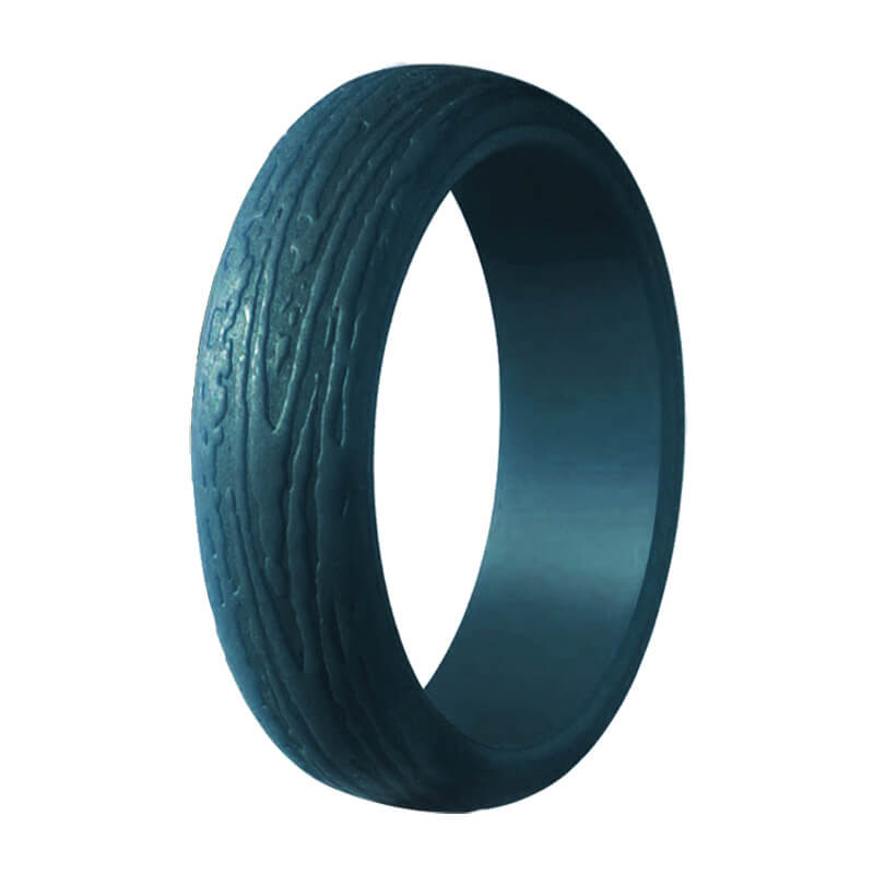 Juego de anillos de compromiso de silicona de 5,7 mm de ancho