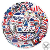 50Pcs American Flag Design Independence Day Sticker | Gthic.com