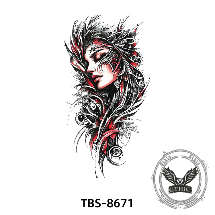 5 Pcs Gothic Witch Temporary Tattoo Stickers 02 | Gthic.com