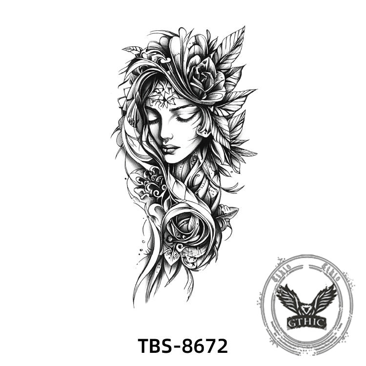 5 Pcs Gothic Witch Temporary Tattoo Stickers 03 | Gthic.com