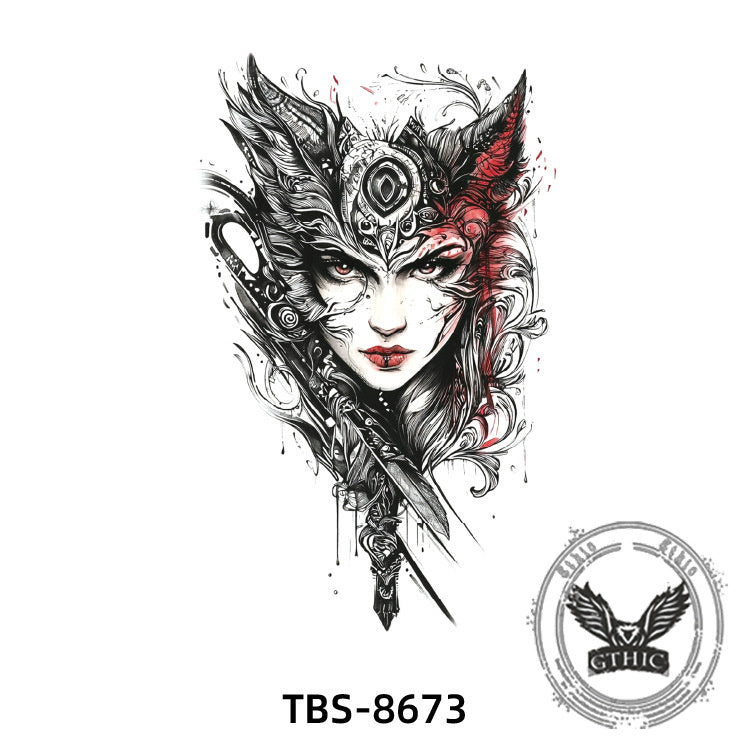 5 Pcs Gothic Witch Temporary Tattoo Stickers