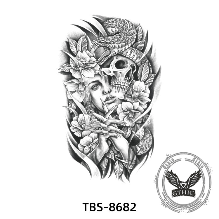 5 Pcs Gothic Witch Temporary Tattoo Stickers