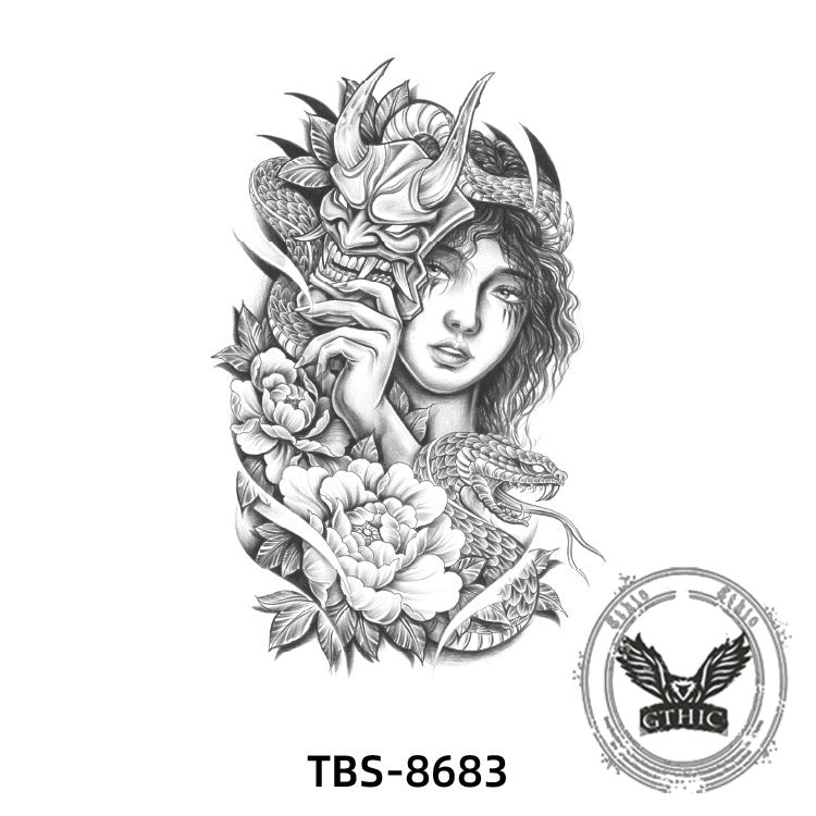 5 Pcs Gothic Witch Temporary Tattoo Stickers