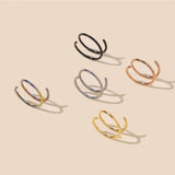 5 Pcs Simple Double Spring Stainless Steel Nose Ring Set