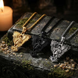 Vintage Archangel Saint Michael Stainless Steel Pendant | Gthic.com