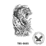 6 Pcs Roaring Tiger Temporary Tattoo Stickers 03 | Gthic.com