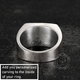 Vintage Domineering Dragon Head Silver Ring | Gthic.com