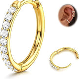 Shiny CZ Ear Bone Auricle Stainless Steel Nose Ring