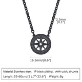 8-pointed Star Zircon Stainless Steel Necklace