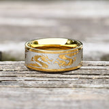 8 mm Dragon Shadow Stainless Steel Ring | Gthic.com
