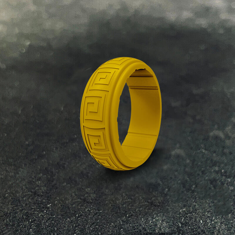 8 mm Meander Silicone Sports Ring | Gthic.com