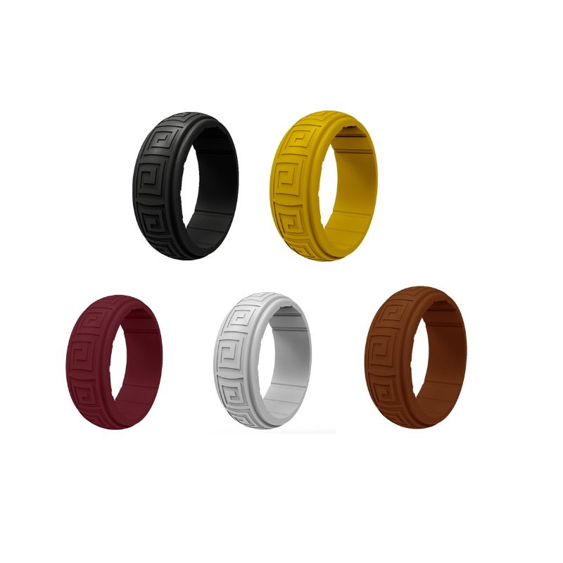 8 mm Meander Silicone Sports Ring