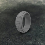 8 mm Meander Silicone Sports Ring | Gthic.com