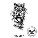 8 Pcs Fierce Wolf Temporary Tattoo Stickers 02 | Gthic.com