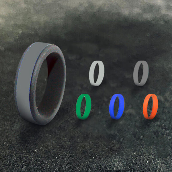 8mm Wide DIY Color Combination Silicone Ring | Gthic.com