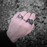 Entwine Snakes Stainless Steel Zircon Ring