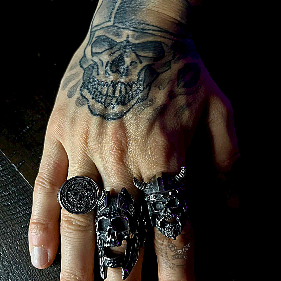 God of War Ares Stainless Steel Skull Ring